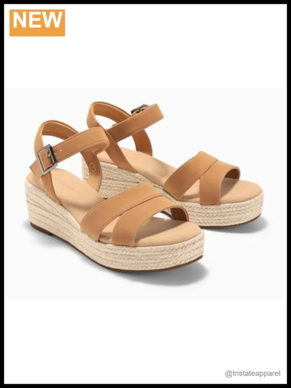 Wedge Platform Sandals Espadrille Heels Open Toe Buckle Ankle Strap